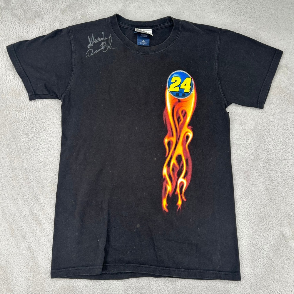 Vintage Chase Authentics Mens Jeff Gordon T Shirt Small Black Preowned Signed